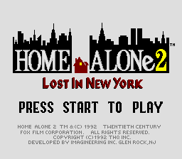 Home Alone 2 - Lost in New York Title Screen